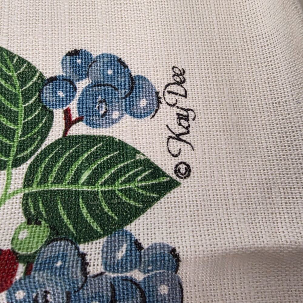 Kay Dee Designs Blueberry Linen Cotton Tea Towel 16x26 Poland USA - Picture 3 of 7